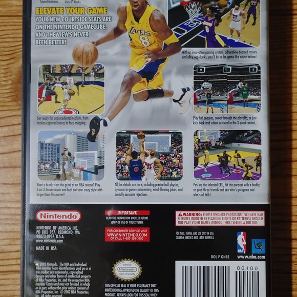 NBA Courtside 2002 feat Kobe Bryant Gamecube game (CIB) - Picture 4 of 4
